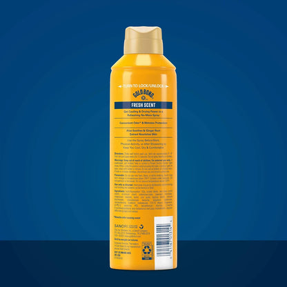 Gold Bond No Mess Talc-Free Body Powder Spray, 7 oz., Fresh Scent, with a Triple Action Formula | Dusting powder talc free with aloe & ginger root extract, 360-degree valve, Triple Action Formula- refreshes, cools & absorbs