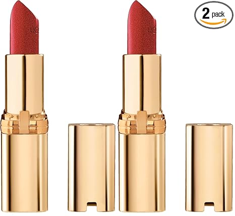 L'Oreal Paris Colour Riche Original Creamy, Hydrating Satin Lipstick with Argan Oil and Vitamin E, Blazing Lava, 1 Count (Pack of 2)