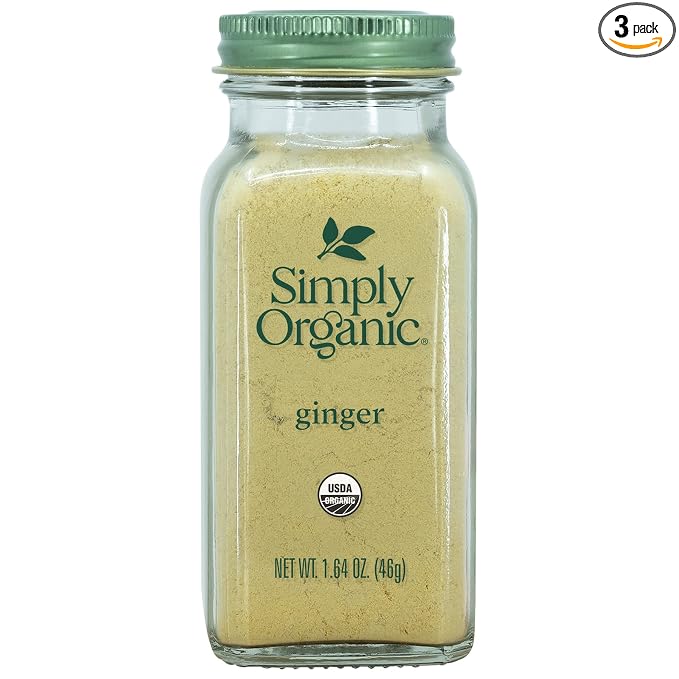 Simply Organic Ground Ginger Root, Certified Organic | 1.64 oz | Pack of 3 | Zingiber officinale Roscoe