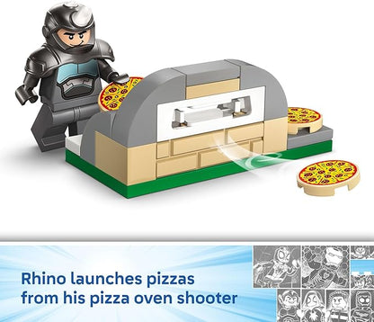 LEGO Marvel Spidey and His Amazing Friends Spidey on his Motorcycle vs. Rhino Building Toy for Kids - Super Hero Pretend Playset for Preschool Boys & Girls, Ages 4+ - Gift Idea for Birthdays - 11206