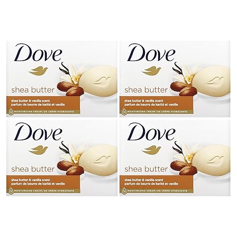Dove Purely Pampering Shea Butter Beauty Bar, 2 Bar (Pack of 4)