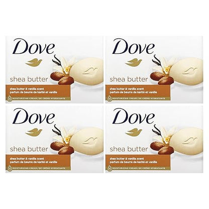 Dove Purely Pampering Shea Butter Beauty Bar, 2 Bar (Pack of 4)