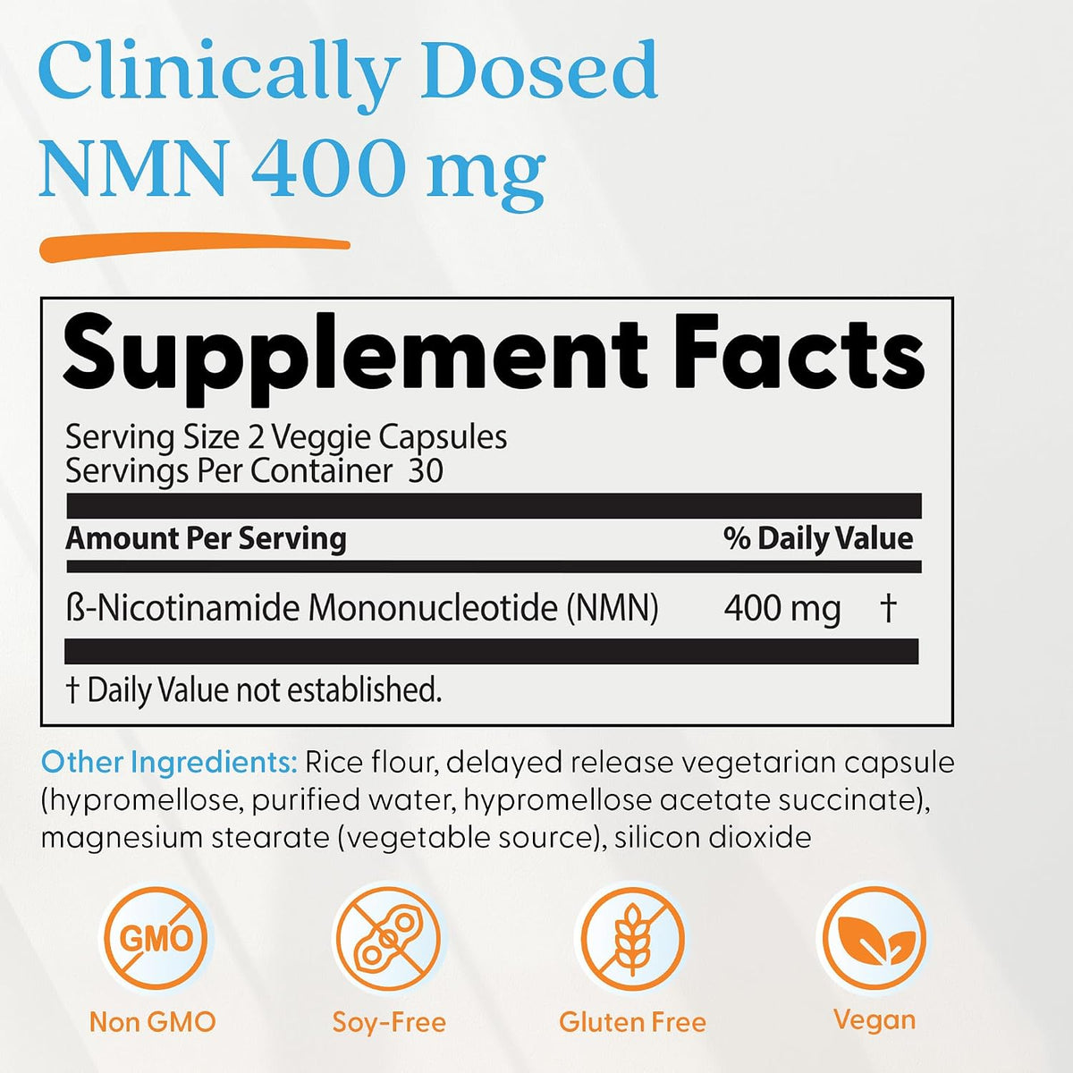 Doctor's Best NMN Supplement, for Women & Men, Vegan, Non GMO, 60 Veg Caps