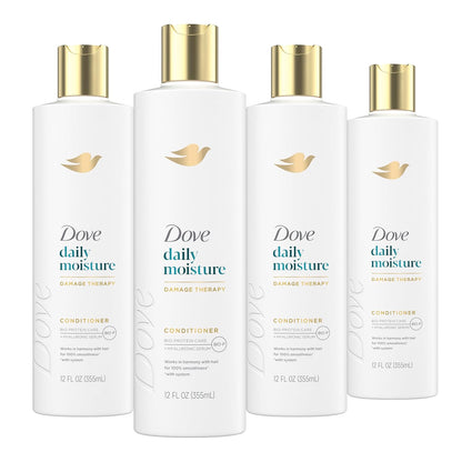 Dove Nutritive Solutions Moisturizing Conditioner 4 Count for Dry Hair Daily Moisture Deep Conditioner Detangles and Nourishes Dry Hair 12 oz