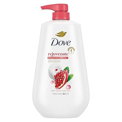 Dove 24hr Lotion Body Wash Rejuvenate Pomegranate & Hibiscus, 30.6 oz | Hydrating body wash with MicroMoisture and an uplifting scent