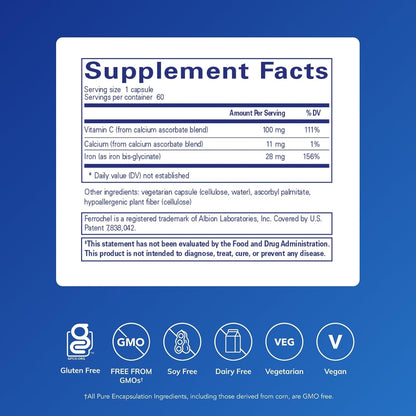 Pure Encapsulations OptiFerin-C, 60 Capsules