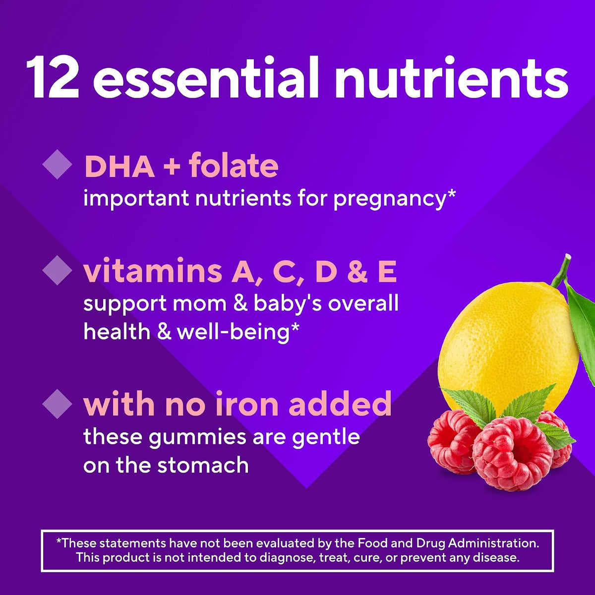 Vitafusion Prenatal Vitamin Gummies for Women | 90 Count | Folate & DHA