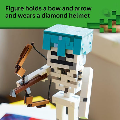LEGO Minecraft The Skeleton 21594 | Building Toys for Boys & Girls, Ages, 10+, Display for Bedroom, 502 pieces, Gift for Gamers