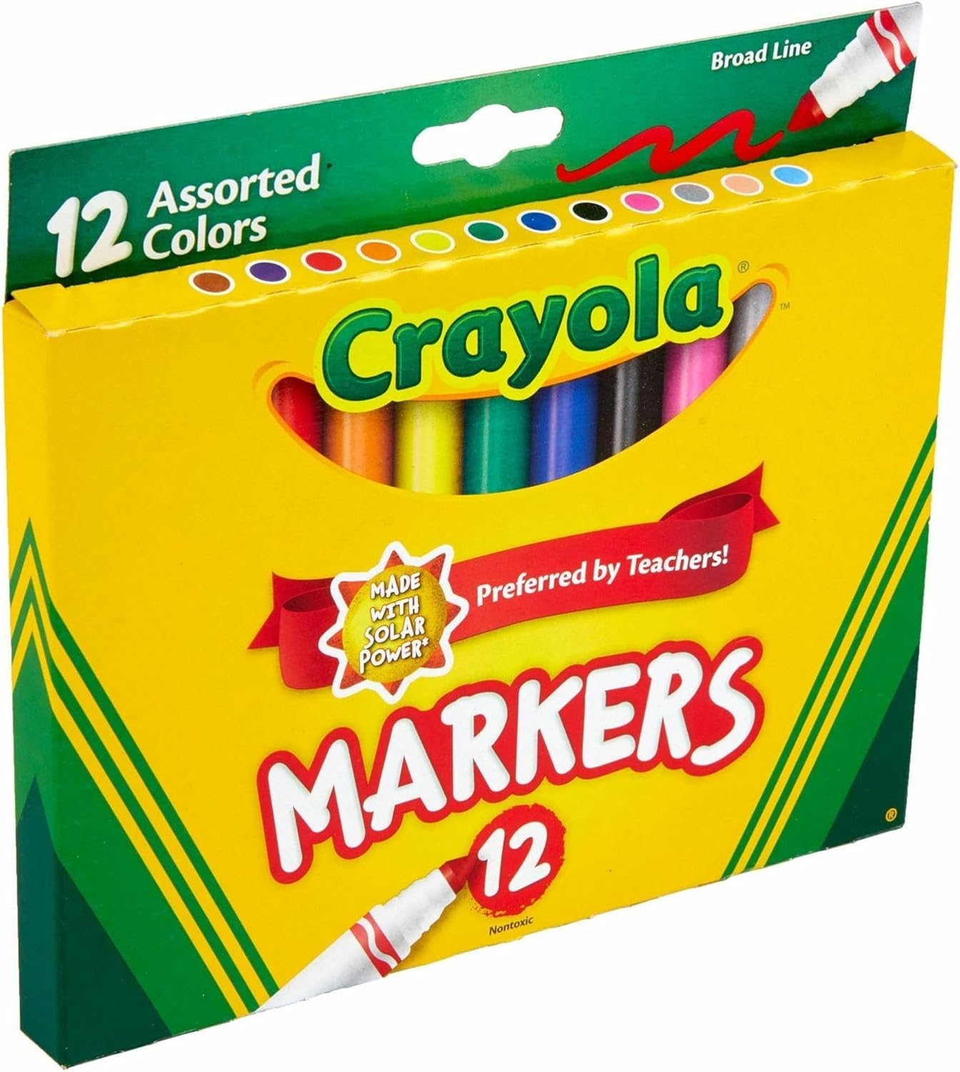 CRAYOLA MARKERS CONICAL TIP 12/SET