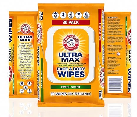 Man Wipes - Fresh Scent Mens Wipes - Ultra Max 30 Bathroom Wipes - Pack of 1 Wipes for Adults - Wipes Pack - Toilet Wipes