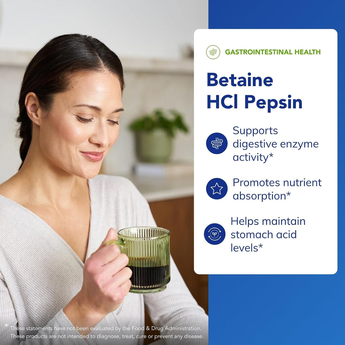 Pure Encapsulations Betaine HCl Pepsin, 250 Capsules