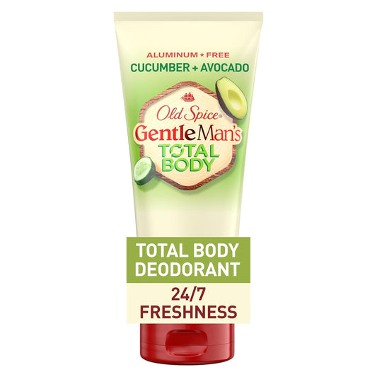 Old Spice Whole Body Deodorant Cream for Men, Aluminum Free, Cucumber + Avocado Scent, 24/7 Odor Protection, 24/7 Lasting Freshness, Dermatologist Tested, Gentle on Skin, Safe to Use All Over, 3.0 oz