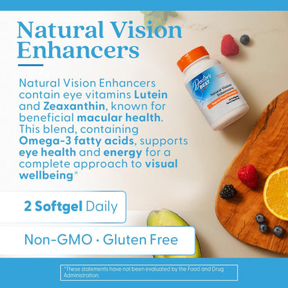Doctor's Best Natural Vision Enhancers for Men & Women Non-GMO, 60 Softgels