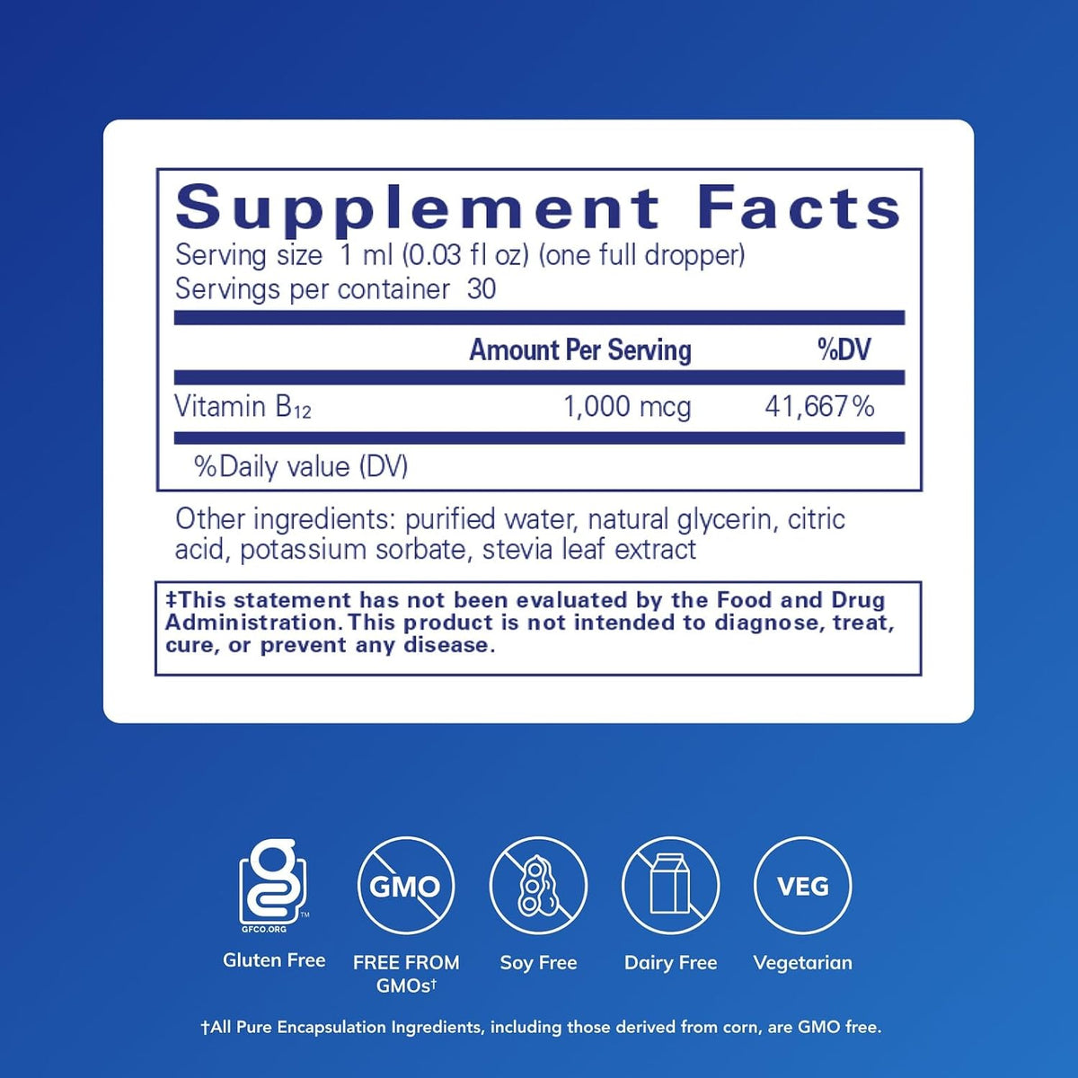 Pure Encapsulations B12 Liquid, 1 fl. oz.