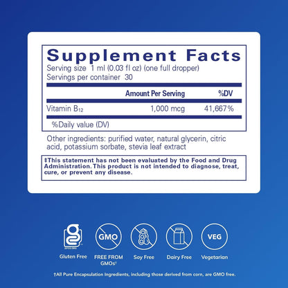 Pure Encapsulations B12 Liquid, 1 fl. oz.