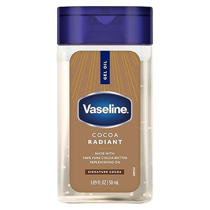 Vaseline Cocoa Radiant Replenishing Oil Gel with Pure Cocoa Butter, Travel Size, 1.69 fl oz, 3 Pack