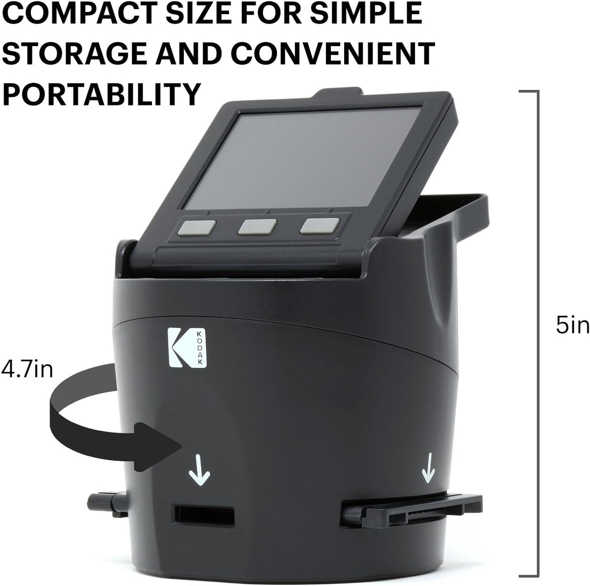 KODAK SCANZA Film & Slide Scanner, 3.5" LCD, 35mm, 126, 110, Super 8 & 8mm