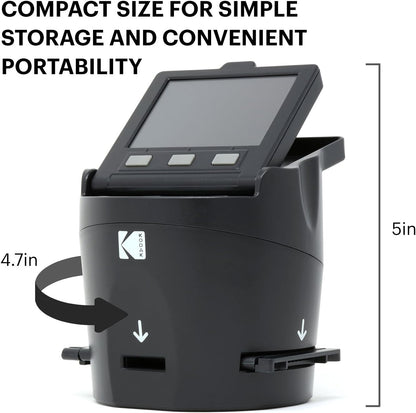 KODAK SCANZA Film & Slide Scanner, 3.5" LCD, 35mm, 126, 110, Super 8 & 8mm