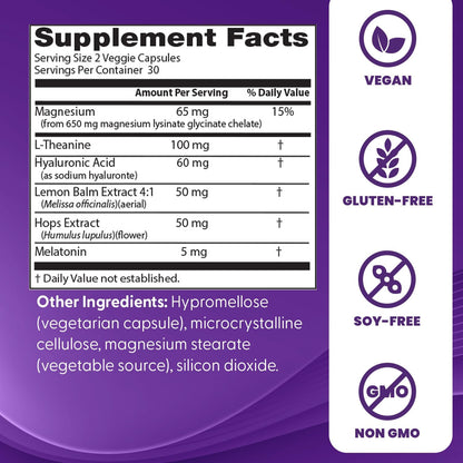 Doctors Best Womens Beauty Sleep with Magnesium, Theanine, Melatonin, Sleep & Relaxation Support, Non-GMO, Gluten Free, Soy Free, Vegan 60 Veggie Caps