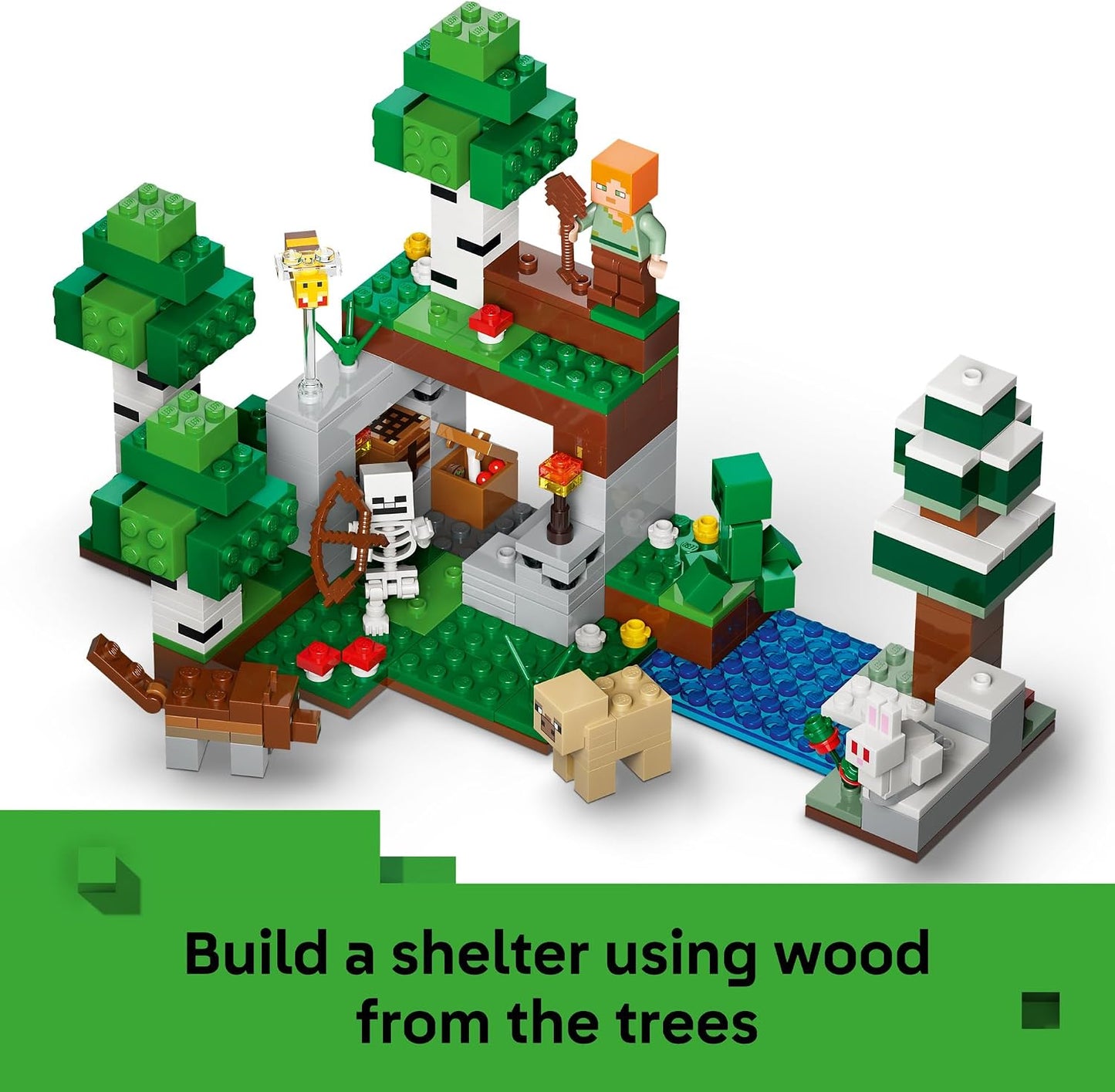 LEGO Minecraft First Night Adventure 21593 | Building Toys for Boys & Girls, Ages, 8+, Sturdy Build for Pretend Play, 301 pieces, Gift for Birthdays