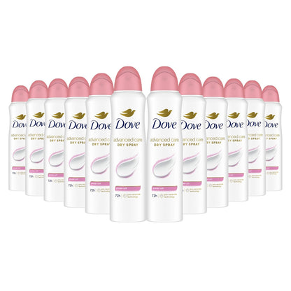 Dove Advanced Care Antiperspirant Deodorant Spray Powder Soft Pack of 12 to help skin barrier repair after shaving 72hour antiperspirant deodorant for soft underarms with boosted ceramide levels 3.8oz