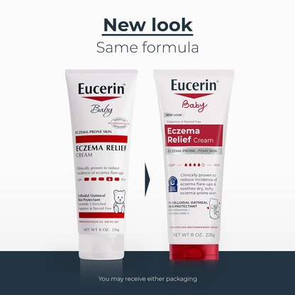 Eucerin Baby Eczema Relief Body Cream, Fragrance and Steroid Free, 8 OZ
