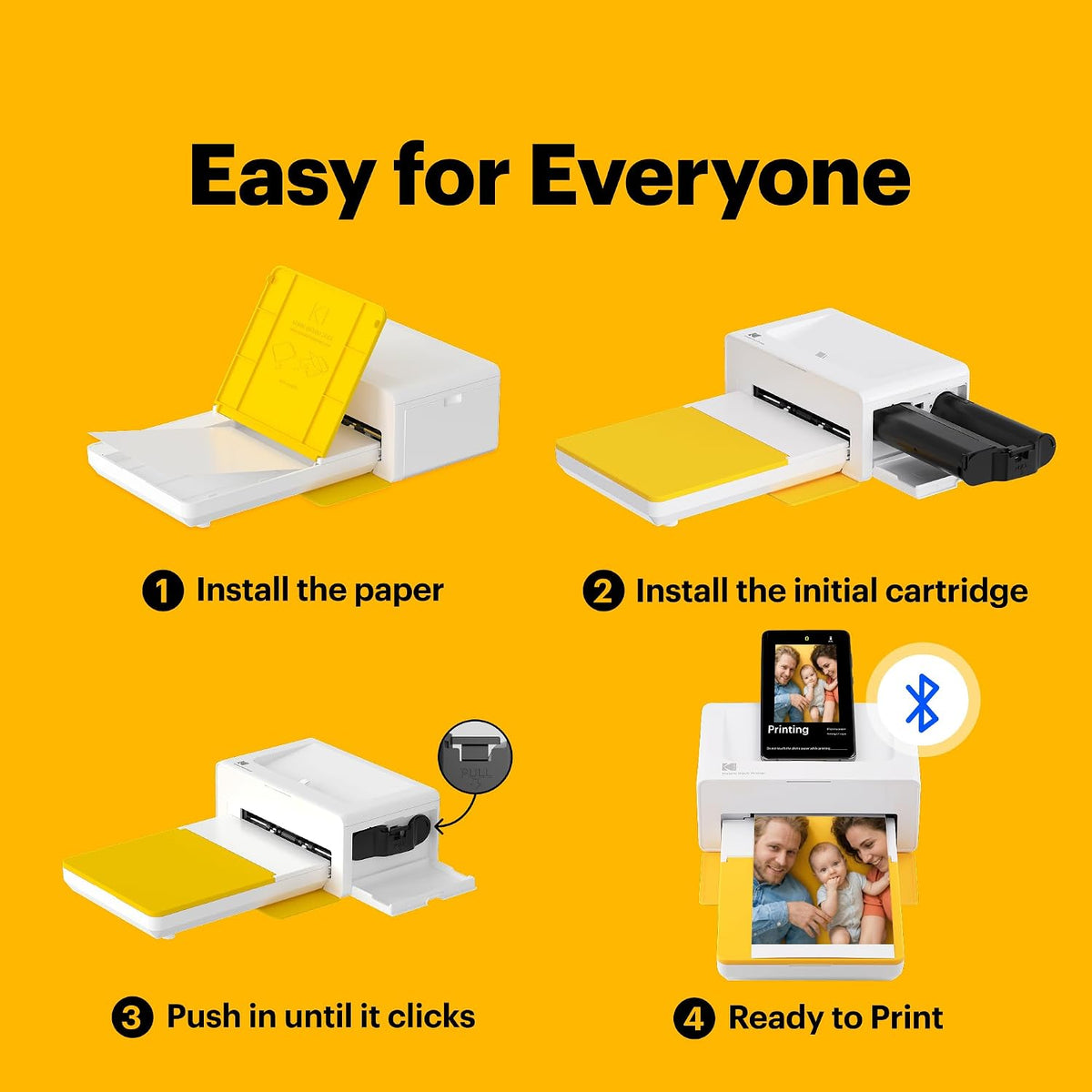 KODAK Dock Plus 4x6 Photo Printer, Smartphone Docking, 4PASS, 130 Sheets