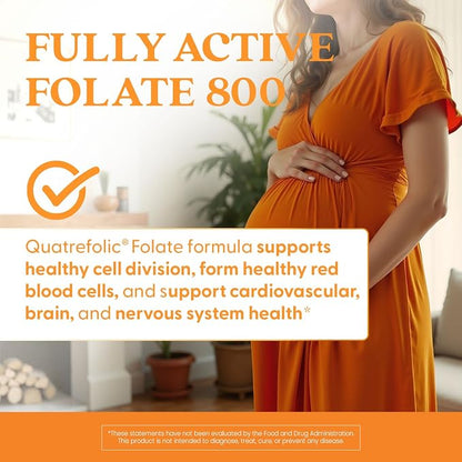 Doctor's BEST Folate Supplement 800 mcg for Women & Men, 60 Veg Caps