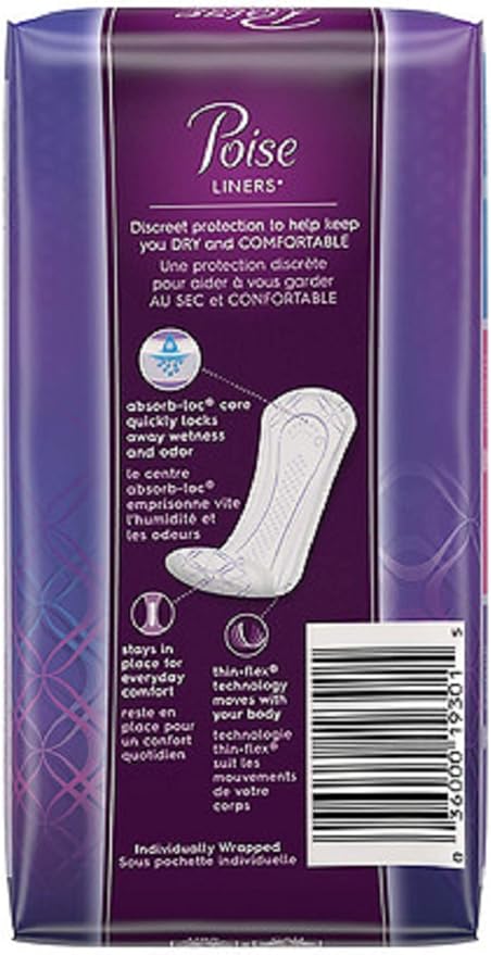 Poise Pantiliners, 26 Count