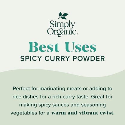 Simply Organic, Spicy Curry Powder, Organic, 2.8 Oz