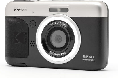 KODAK PIXPRO P1 13MP Waterproof Digital Camera, Black