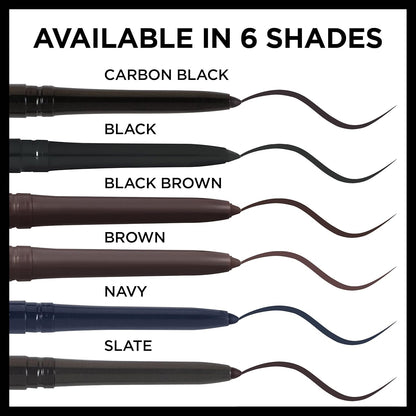 L'Oreal Paris Makeup Infallible Never Fail Original Mechanical Pencil Eyeliner with Built in Sharpener, Black Brown, 0.008 oz., 1 Count (Pack of 2)