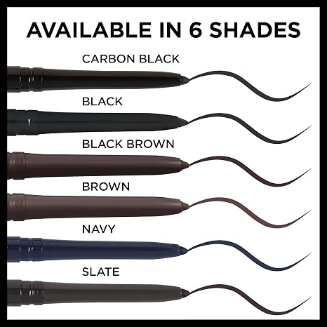 L'Oreal Paris Makeup Infallible Never Fail Original Mechanical Pencil Eyeliner with Built in Sharpener, Carbon Black, 0.008 oz.
