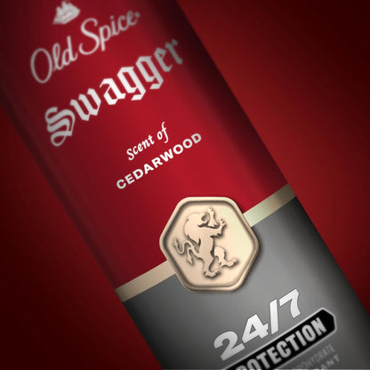 Old Spice Dry Spray Antiperspirant Deodorant for Men, 24/7 Sweat & Odor Protection Spray, Long Lasting Dry Spray, No Residue, Fresh Swagger with Cedarwood Scent, 4.3 oz Cans, (Pack of 2)