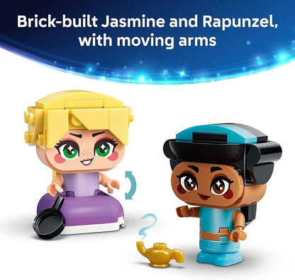 LEGO Disney Princess Mini Jasmine & Rapunzel Building Toy - Princess Toys for Girls & Boys, Ages 5+ - Disney Gifts for Kids - 43303