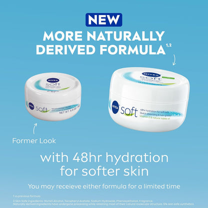 NIVEA Soft Moisturizing Cream for Body, Face and Hands, 3 x 6.8 OZ