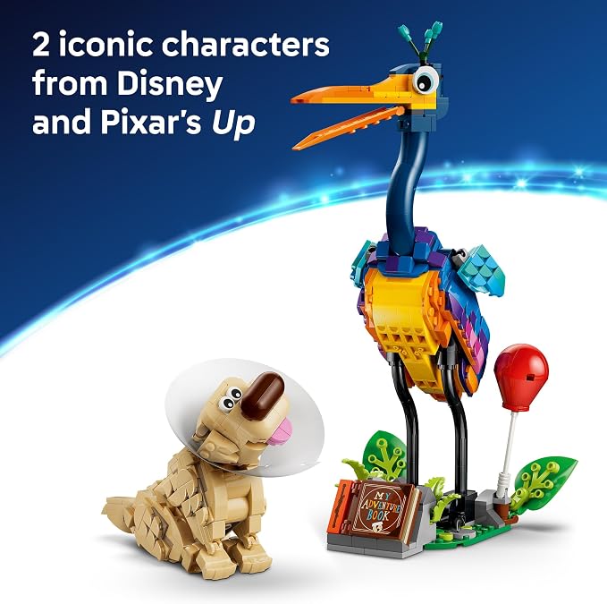 LEGO Disney and Pixar Kevin & Dug Building Toy - 'Up' Movie Set for Girls & Boys, Ages 9+ - Disney Gift for Kids & Fans - Kids Bedroom or Desk Decor - 43290