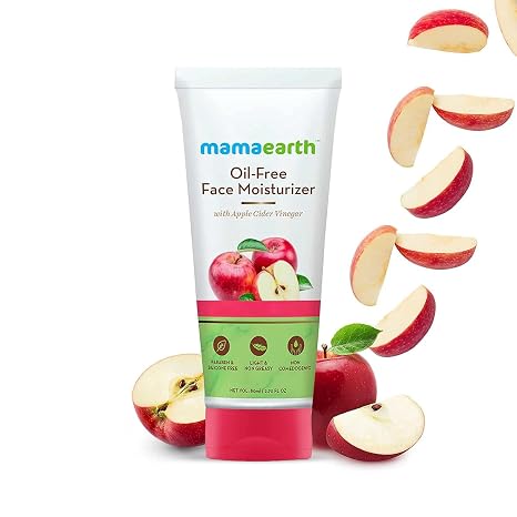 Mamaearth Oil-Free Face Moisturizer for Oily, Acne-Prone Skin | Prevents Acne & Pimples | Reduces Breakouts | Gives Non-Greasy Long Lasting Hydration | 2.71 Fl Oz/80 ml | with Apple Cider Vinegar