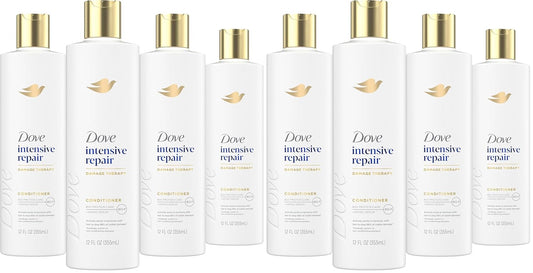 Dove Conditioner Intensive Repair for Damaged Hair Bio-Protein Care Technology and Amino Serum 12 oz,(Pack of 8)
