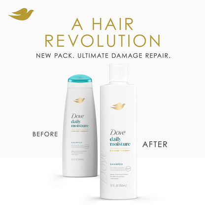 Dove Nutritive Solutions Moisturizing Shampoo 4 Count for Dry Hair Daily Moisture with Pro-Moisture Complex for Manageable and Smooth Hair 12 oz