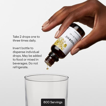 Thorne Vitamin D + K2 Liquid with a Metered Dispenser, 600 Servings