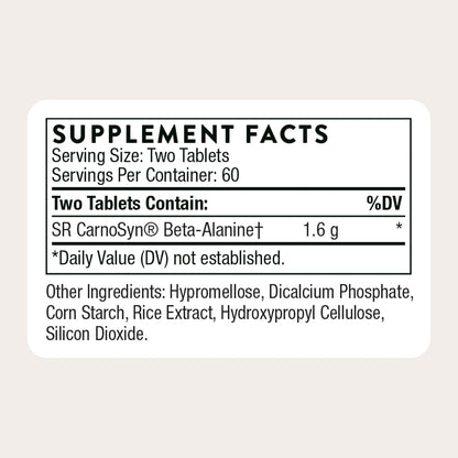 THORNE Beta Alanine-SR, Sustained Release Beta-Alanine, 120 Tablets
