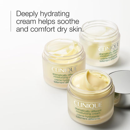 Clinique 3-Step Dramatically Different Moisturizing Hydrating Face Cream | Face Moisturizer For Dry Skin Types, 1.7 Fl Oz