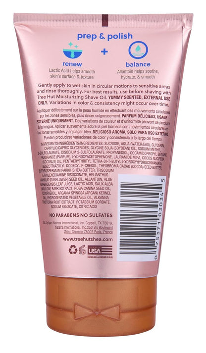 Tree Hut Moroccan Rose Shave Prep Polish, Gently Soothe & Prep Skin, Exfoliating Shave Essential, 7 fl oz.