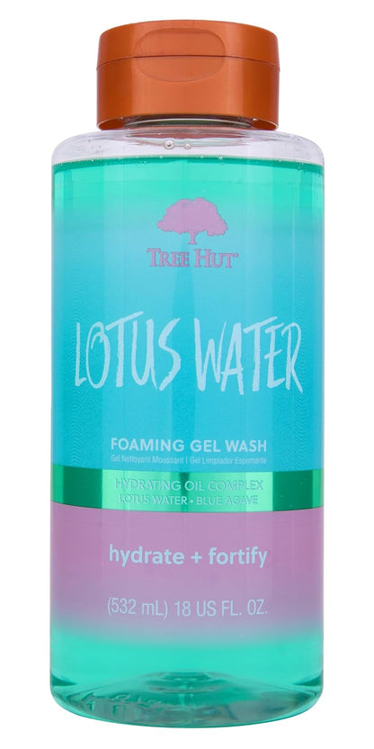 Tree Hut Lotus Water Body Wash, Hydrating & Moisturizing Shower Gel with Shea Butter & Essential Oils, Soft Smooth Glowing Skin, Gentle Cleanser For All Skin Types, Self Care Gifts for Women, 18 Fl Oz