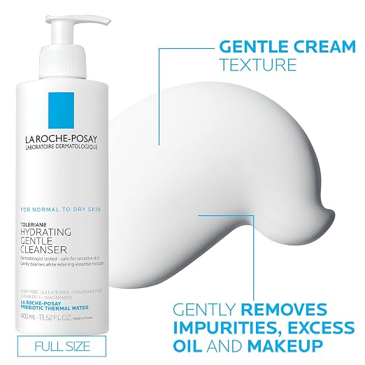 La Roche-Posay Toleriane Hydrating Gentle Facial Cleanser, with Niacinamide