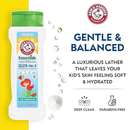 ARM & HAMMER Kids 3-in-1 Shampoo, Body Wash & Conditioner, Pack of 6