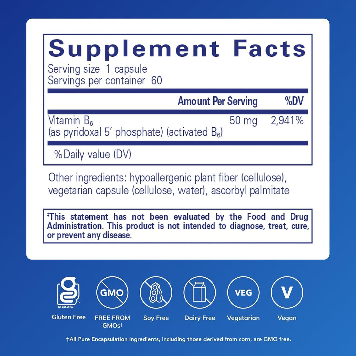 Pure Encapsulations P5P 50, 60 Capsules