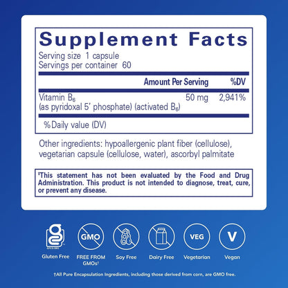 Pure Encapsulations P5P 50, 60 Capsules