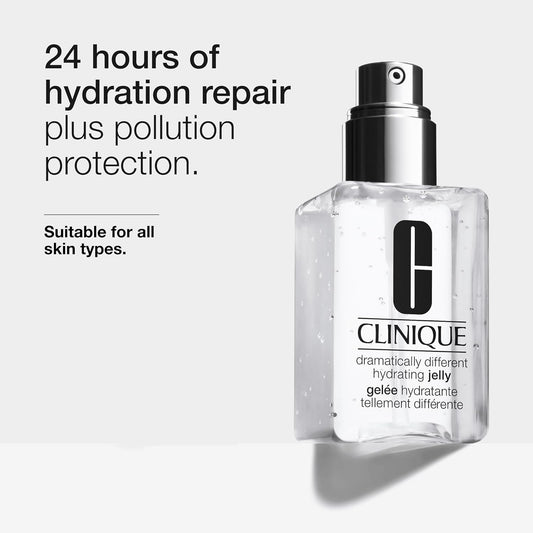 Clinique Dramatically Different Hydrating Jelly Lightweight Oil Free Face Moisturizer With Hyaluronic Acid For All Skin Types